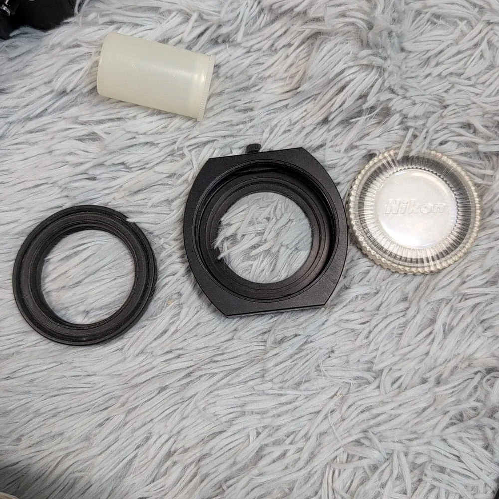 Vintage Nikon EM 35mm Film Camera Multi ‎ Lenses TriStar Filters Case Not Tested